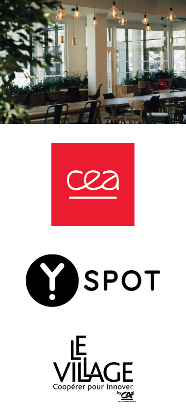 Un espace de coworking avec un vue sur Grenoble, une chambre de coliving et une salle de réunion chez The Babel Community